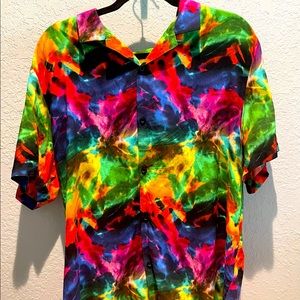 TOPMAN Tie Dye button down